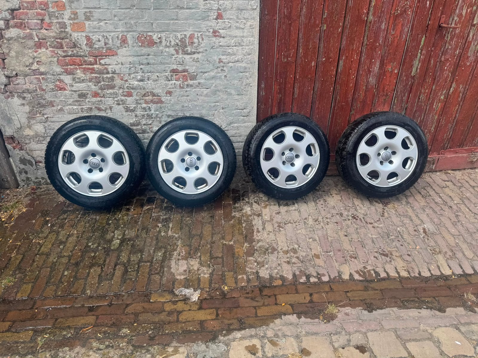 Winterbanden orginele audi velgen, Ophalen, 18 inch, Winterbanden, Band(en)