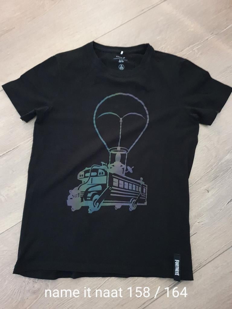 Zwart fortnite shirt battle bus maat 158 / 164 name it, Name it, Ophalen of Verzenden, Zo goed als nieuw, Shirt of Longsleeve