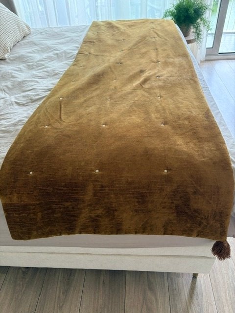 Plaid met kussen, Huis en Inrichting, Katoen, 140 cm, Met franjes/kwastjes, Ophalen of Verzenden