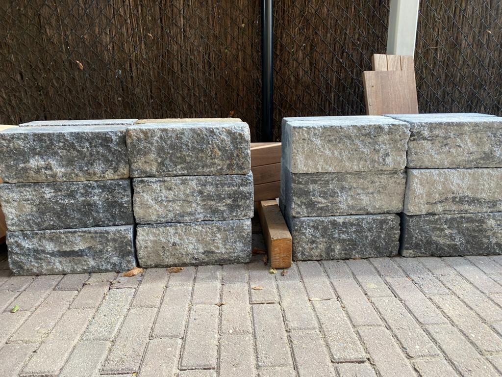 23 Stapelblokken Zeeuws bont getrommeld 30x12x12, Ophalen, Gebruikt, Overige typen, Minder dan 5 m²