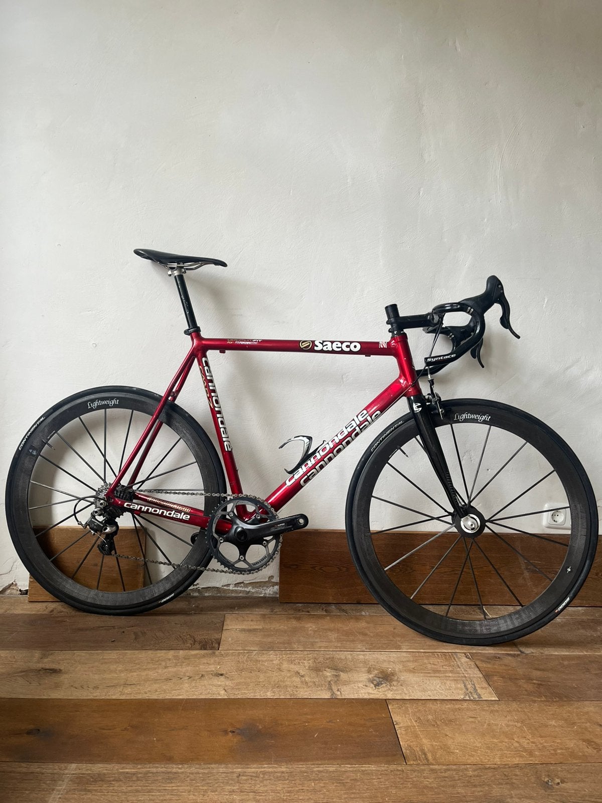 Cannondale caad 7 saeco teamfiets campagnolo record, Overige merken, Carbon, Ophalen of Verzenden, Meer dan 20 versnellingen