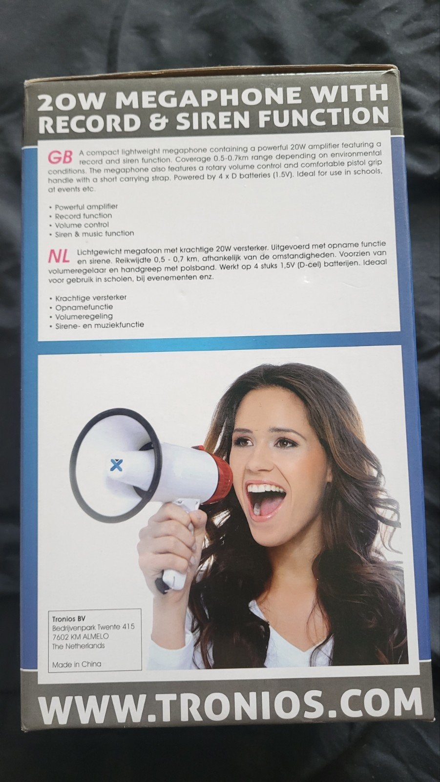 Foto 3 van Vonyx MEGO20 Megaphone met opname- en sirenefunctie