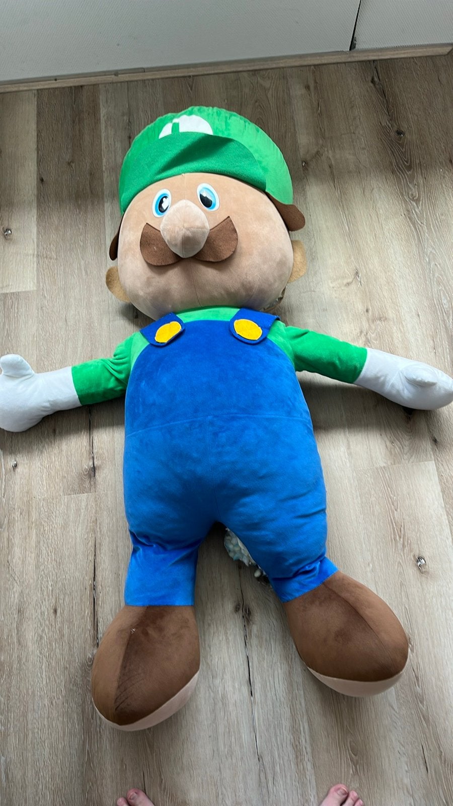XXL Luigi knuffel - Super Mario 135cm, Overige typen, Ophalen of Verzenden, Nintendo, Super Mario