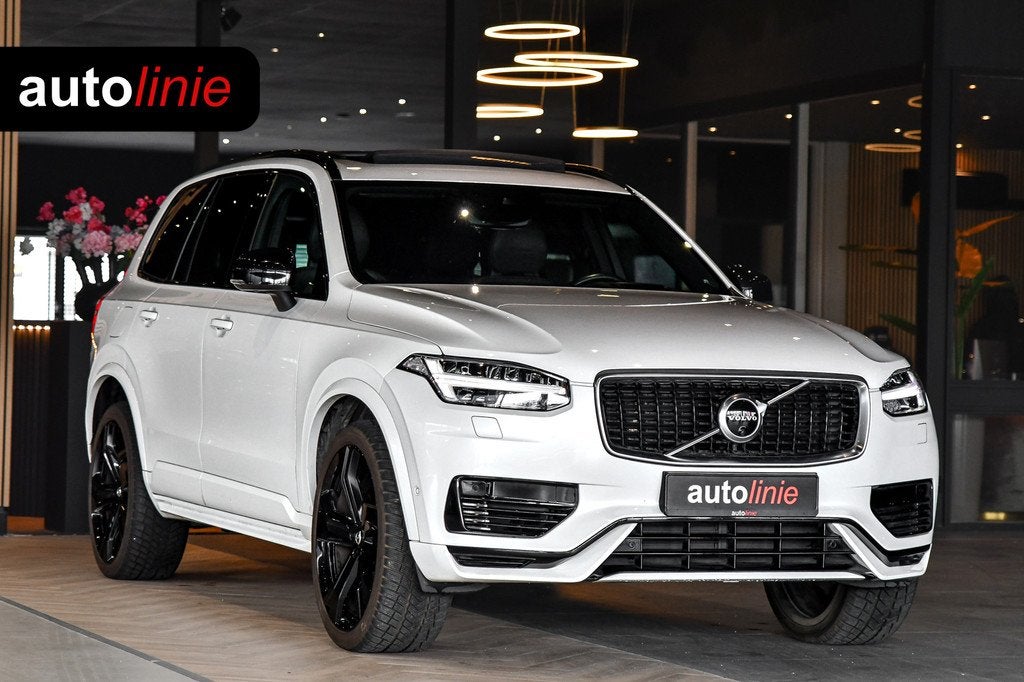 Volvo XC90 2.0 T8 Twin Engine AWD R-Design Polestar+. Pano,, Auto's, Volvo, Gebruikt, 4 cilinders, 7 stoelen, Wit