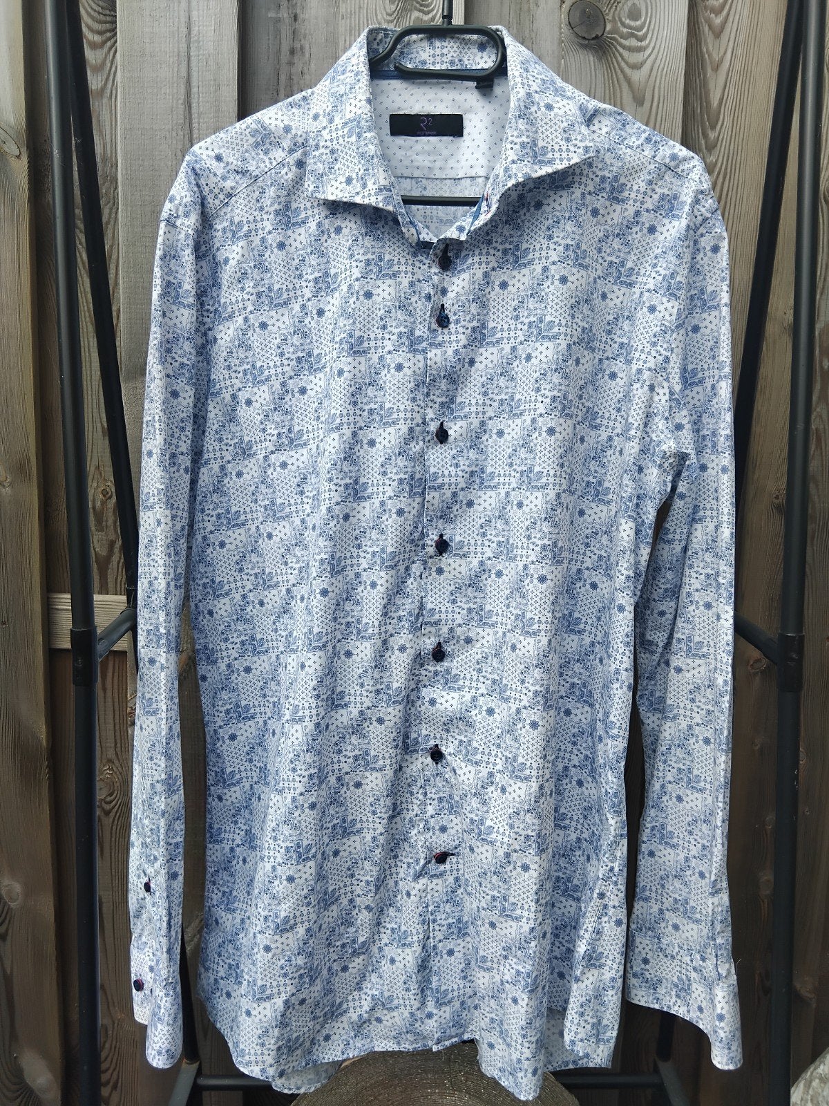 R2 amsterdan - westbrook overhemd xl, Zo goed als nieuw, R2 Amsterdam, Halswijdte 43/44 (XL), Meerkleurig
