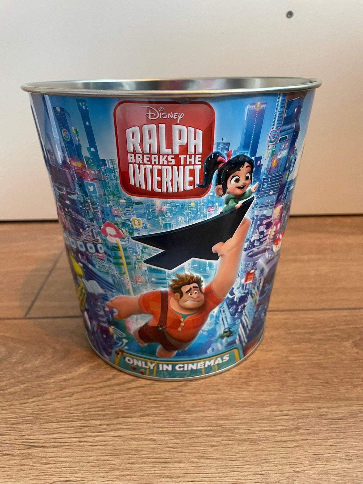 Ralph Breaks The Internet popcorn bucket emmer 2018, Ophalen of Verzenden, Zo goed als nieuw, Actiefiguur of Pop