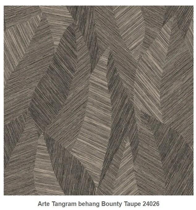 Arte Tangram behang Bounty Taupe reststuk 5,7m, Huis en Inrichting, Stoffering | Behang, Ophalen of Verzenden, Minder dan 10 m²