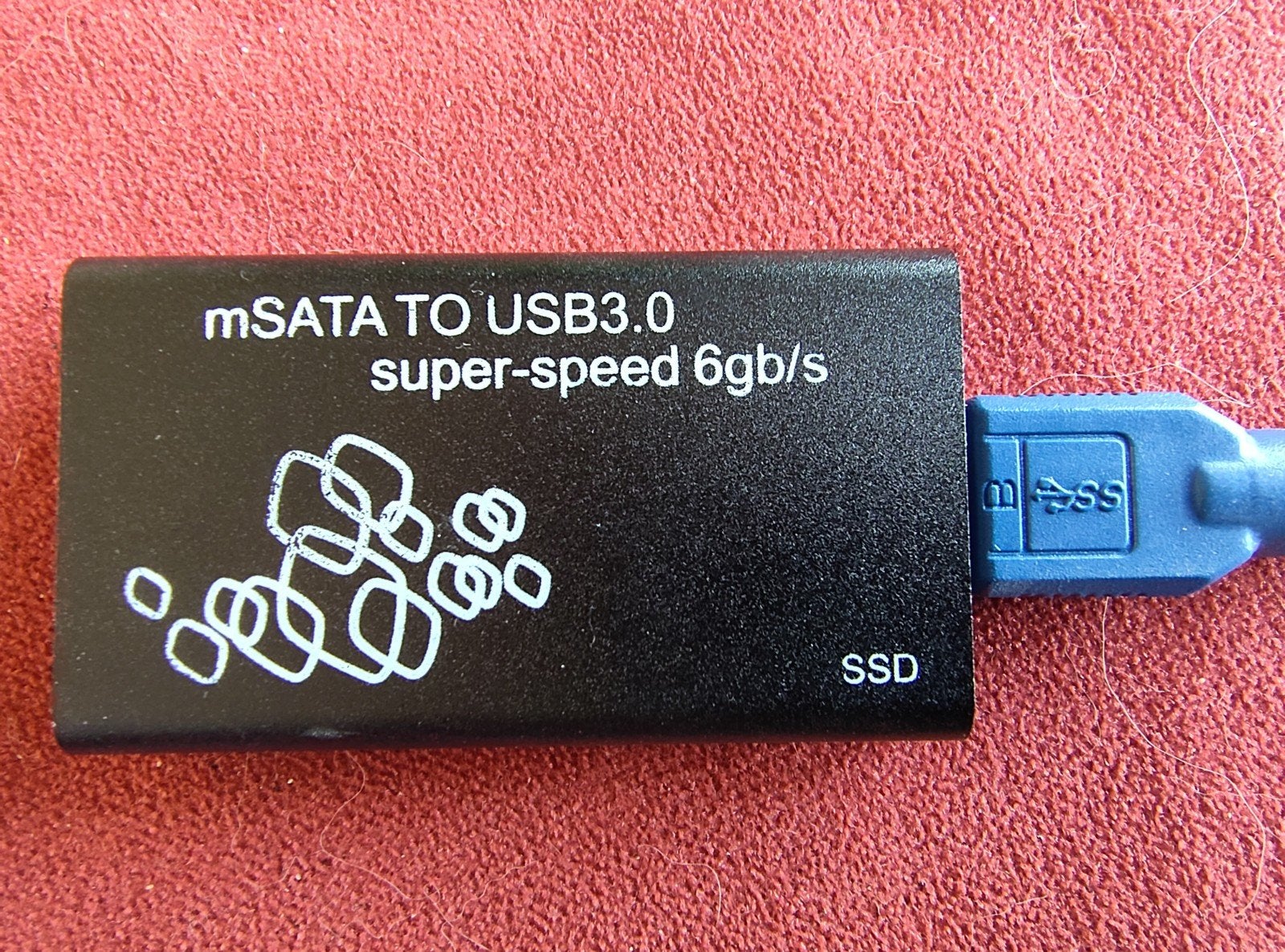 mSATA naar USB 3.0 Super-Speed 6Gb/s SSD Behuizing/Adapter, Onbekend, SSD, Ophalen of Verzenden, Zo goed als nieuw