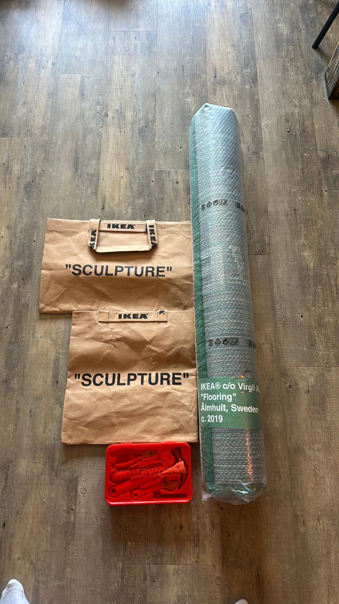 Markerad ikea x ‘virgil abloh’ Wet Grass Rug set, Ophalen, Overige materialen, 30 cm of meer, 50 tot 150 cm