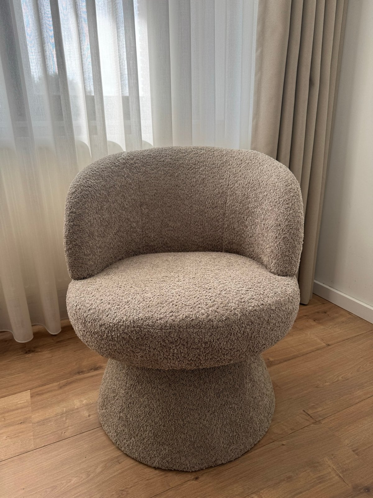 Teddy Bouclé draai Fauteuil, Japandi, Overige kleuren, Nieuw, Ophalen of Verzenden