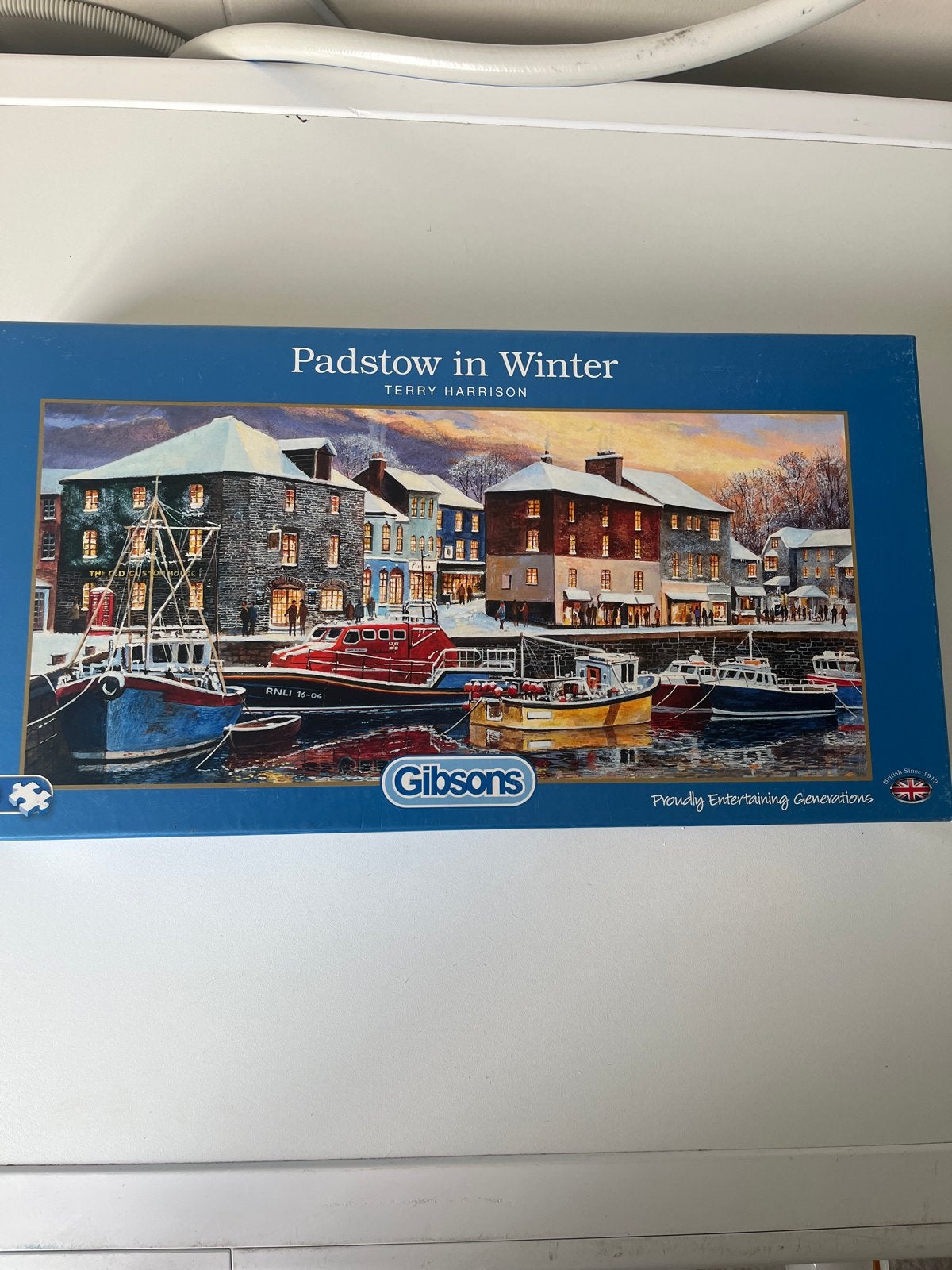 Gibsons Legpuzzel Padstow in Winter 636 stukjes, Ophalen of Verzenden, 500 t/m 1500 stukjes, Gebruikt, Legpuzzel