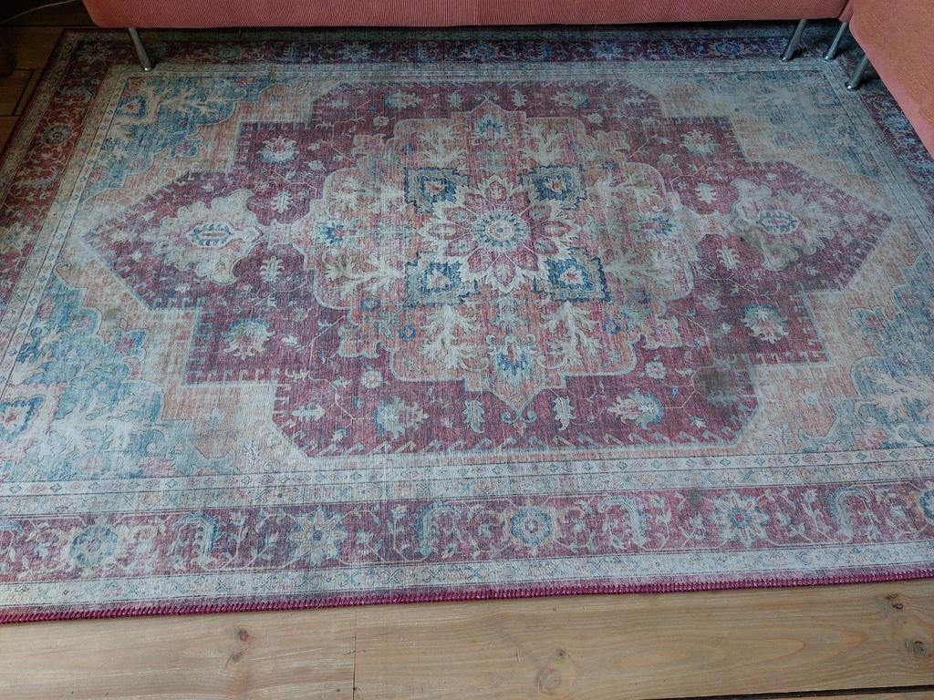 VloerKleed, Gebruikt, Blauw, 150 tot 200 cm, 200 cm of meer