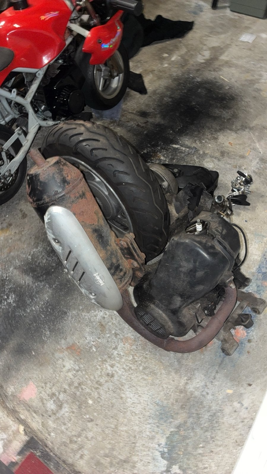70cc polini blok bijna compleet, Ophalen, Gebruikt, Blok, Peugeot
