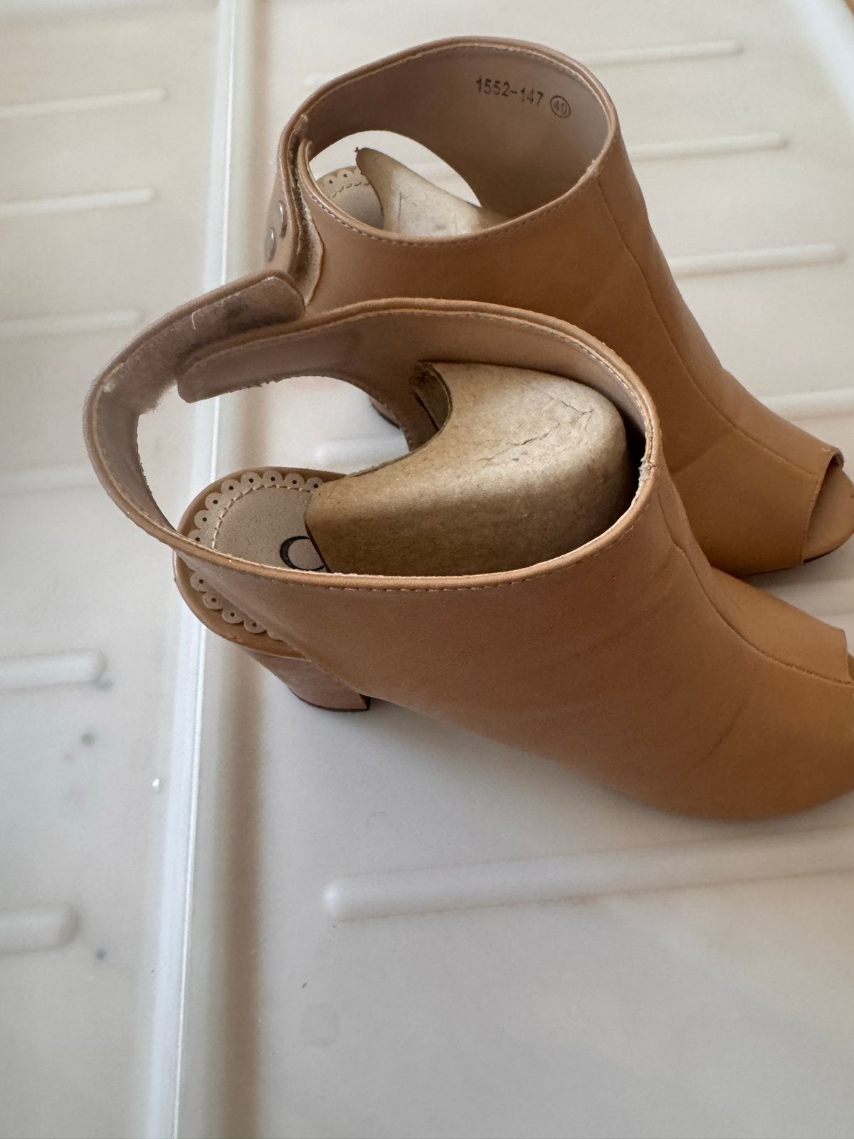Nude Peep-Toe Enkellaarsjes Maat 43, Kleding | Dames, Schoenen, Beige, Lage of Enkellaarzen, Ophalen of Verzenden, Zo goed als nieuw