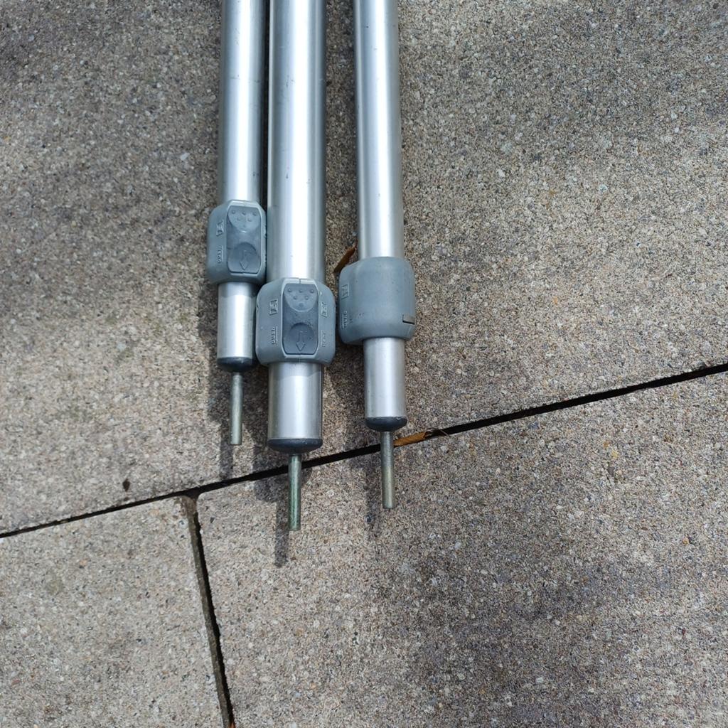 Set van 3  lichtgewicht aluminium tentstokken of tarpstokken, Ophalen of Verzenden, Gebruikt