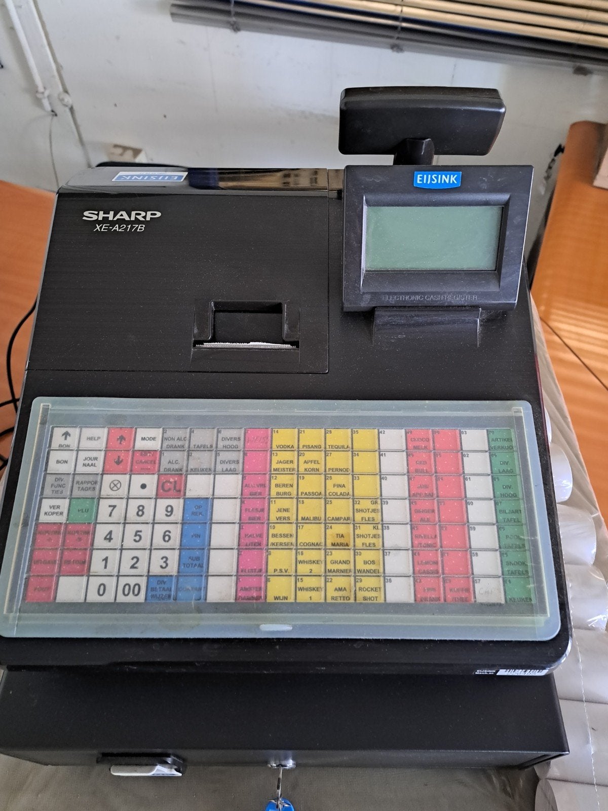 Sharp XE-A217B Kassaregister met Eijsink Display, Ophalen of Verzenden
