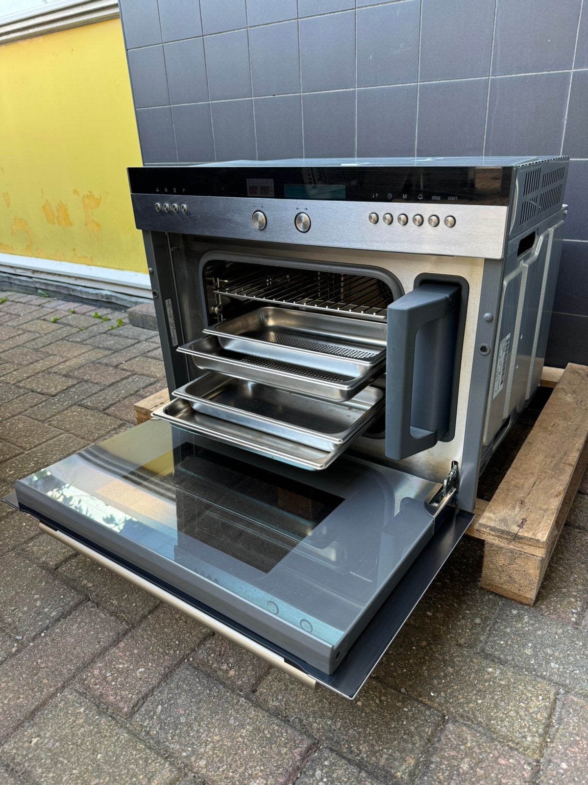 Siemens Inbouw Oven/Stoomoven Steamer HLHB36 HB36D570/02 RVS, Ophalen, 45 tot 50 cm, Hete lucht, Siemens