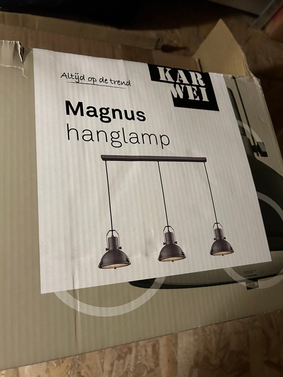 KARWEI Hanglamp Magnus zwart - 3 lichts, Ophalen, Nieuw, Metaal, E27 (groot)