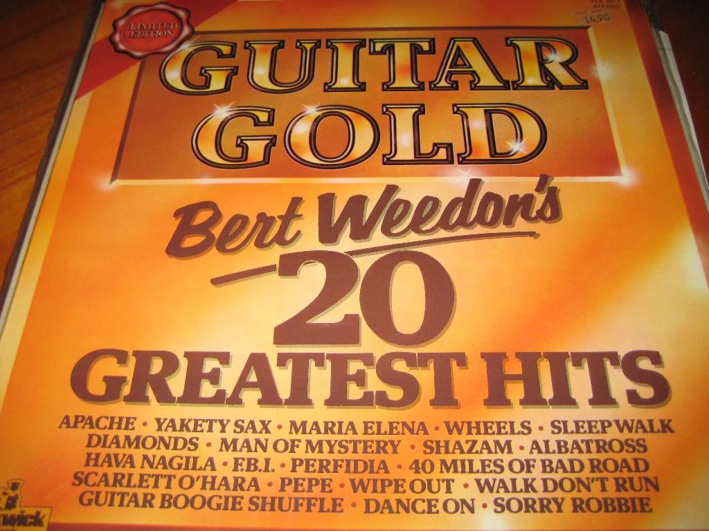 LP, Guitar Gold, Bert Weedon`s 20 Greatest Hits, Ophalen of Verzenden, Zo goed als nieuw, 12 inch