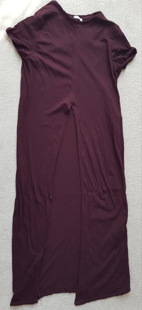 Jurk aubergine maat s zara kleding dames jurken spleet paars, Verzenden, Zara, Paars, Zo goed als nieuw