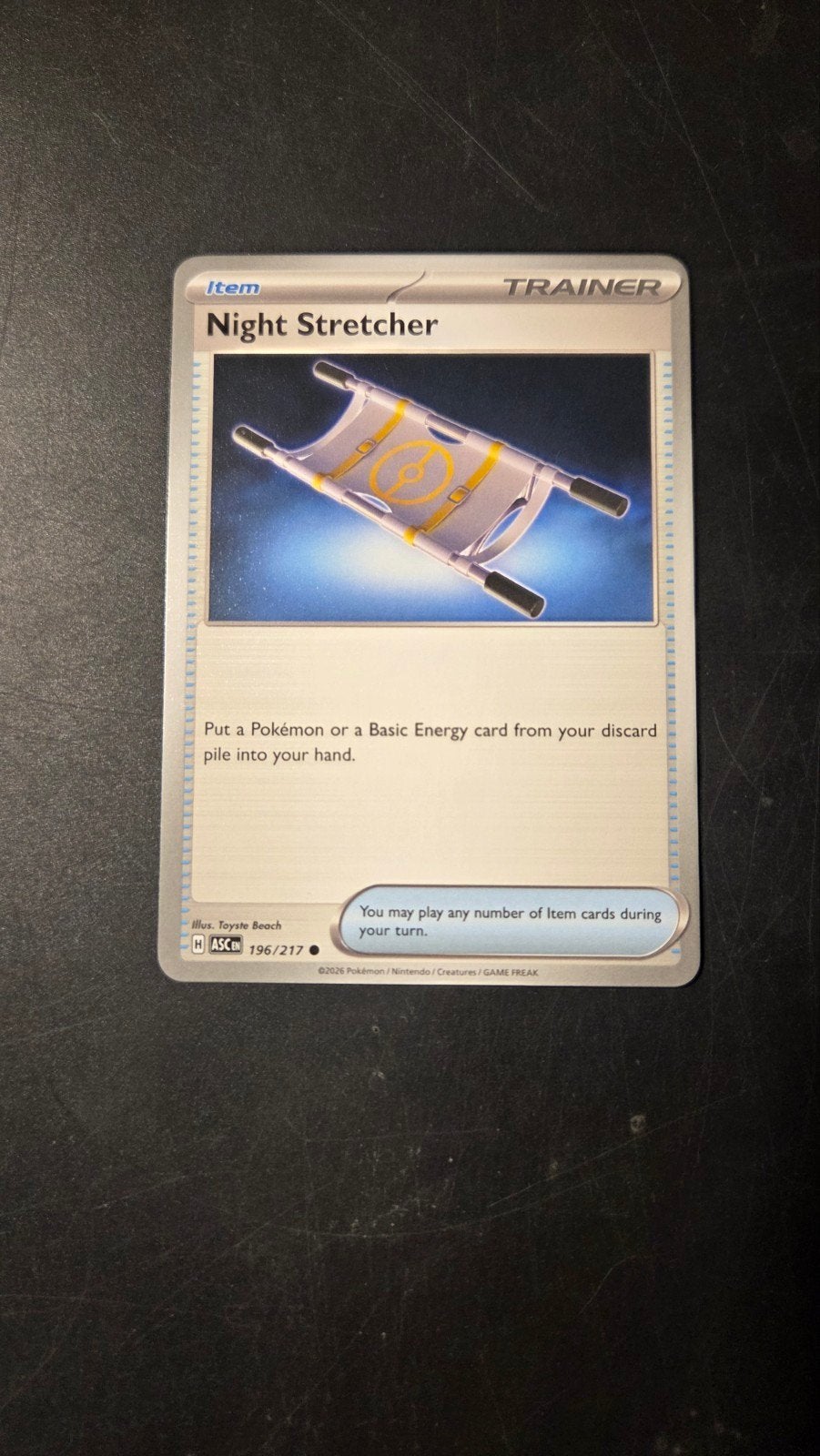 Pokémon Night Stretcher 196/217 Ascended Heroes, Verzenden, Zo goed als nieuw, Losse kaart