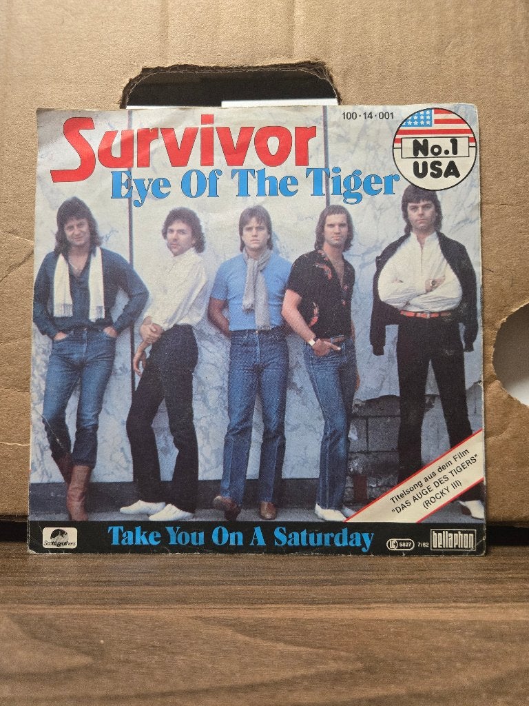Survivor - Eye of the tiger, 7 inch, Ophalen of Verzenden, Zo goed als nieuw, Fotohoes