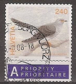 Zwitserland, Vogels, koekoek, met tab, 2006, Ophalen of Verzenden, Gestempeld