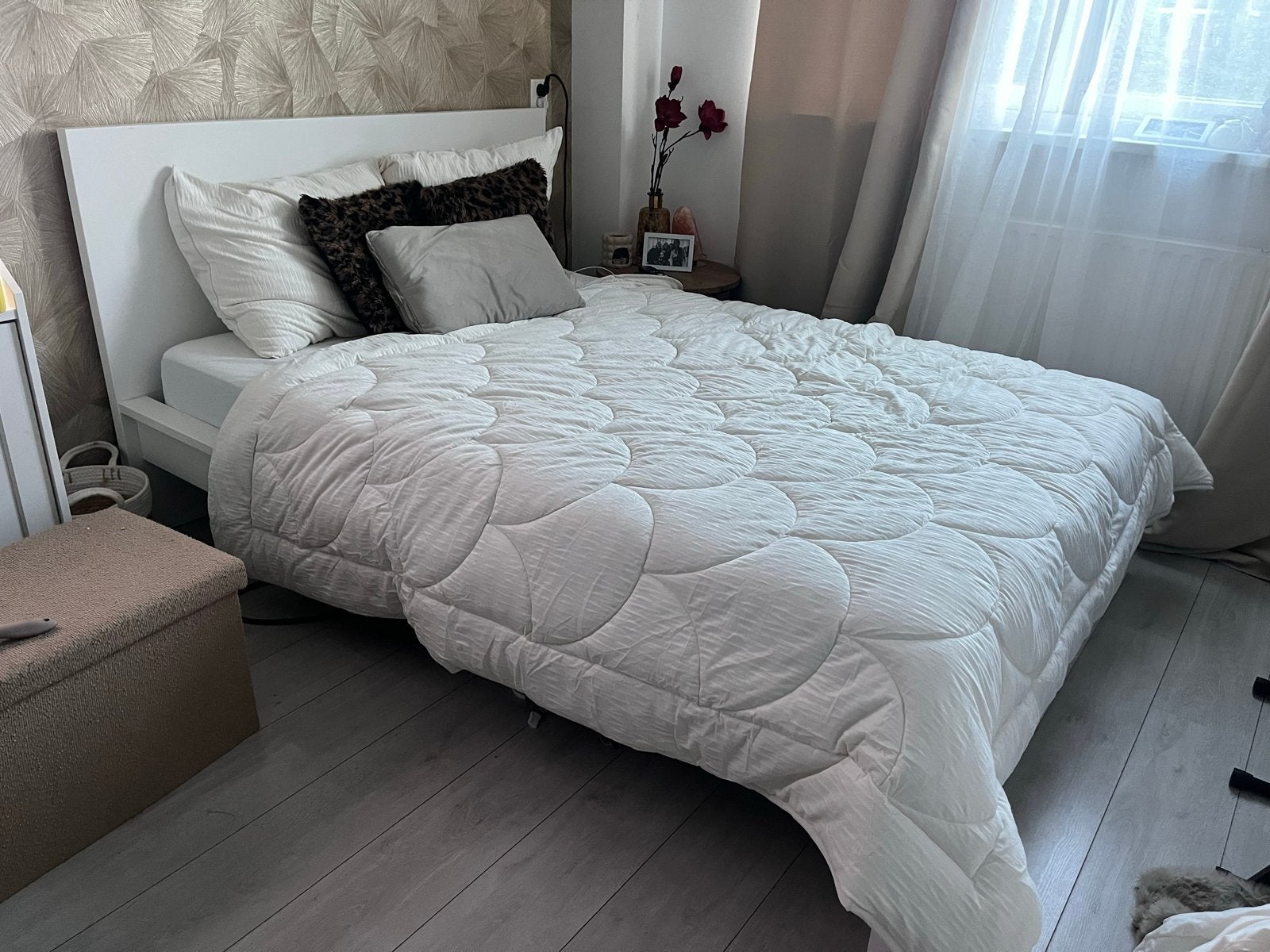 IKEA Malm tweepersoonsbed, Huis en Inrichting, Slaapkamer | Bedden, Ophalen, Wit, Tweepersoons, 200 cm