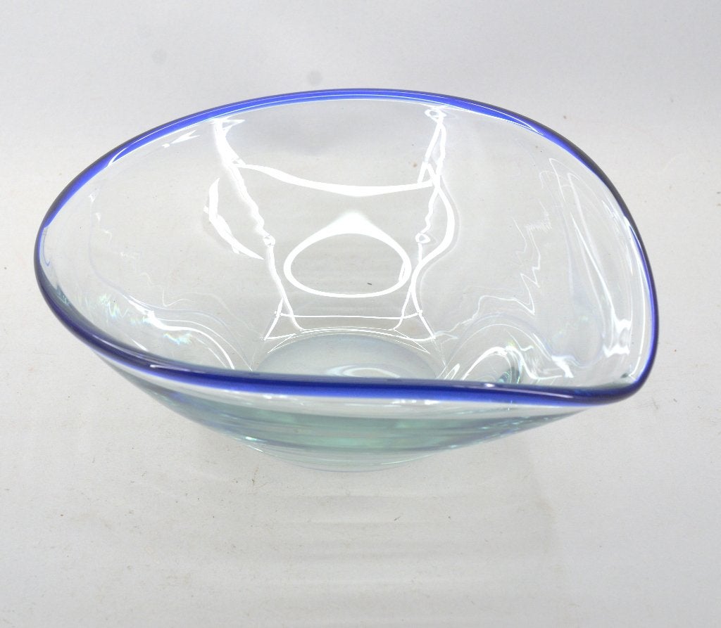 Zware glazen fruitschaal Denemarken. Top conditie. 1980er, Overige merken, Ophalen of Verzenden, Modern, Glas