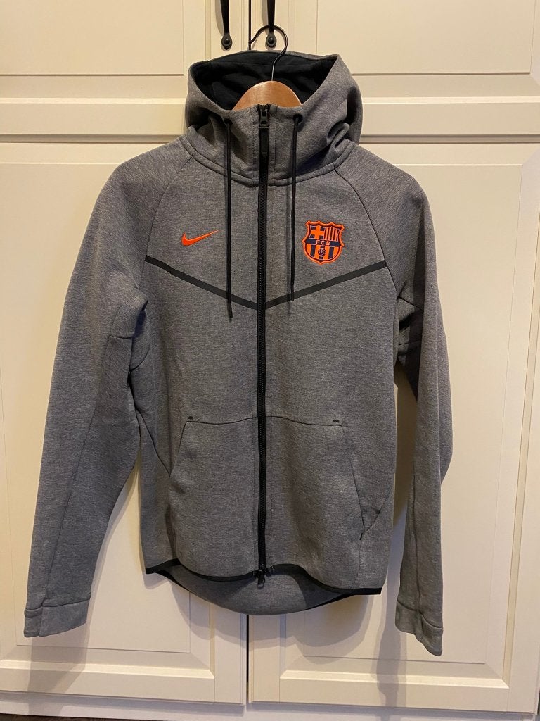 Nike FC Barcelona Tech Fleece Hoodie Maat S, Nike, Ophalen of Verzenden, Zo goed als nieuw, Voetbal