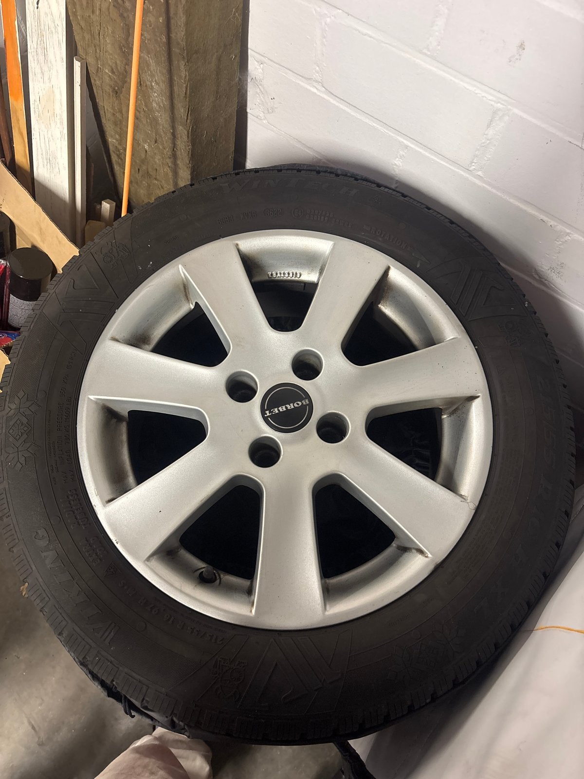 Viking Wintech Winterbanden 215/55 R16 met velgen Peugeot, Ophalen, Gebruikt