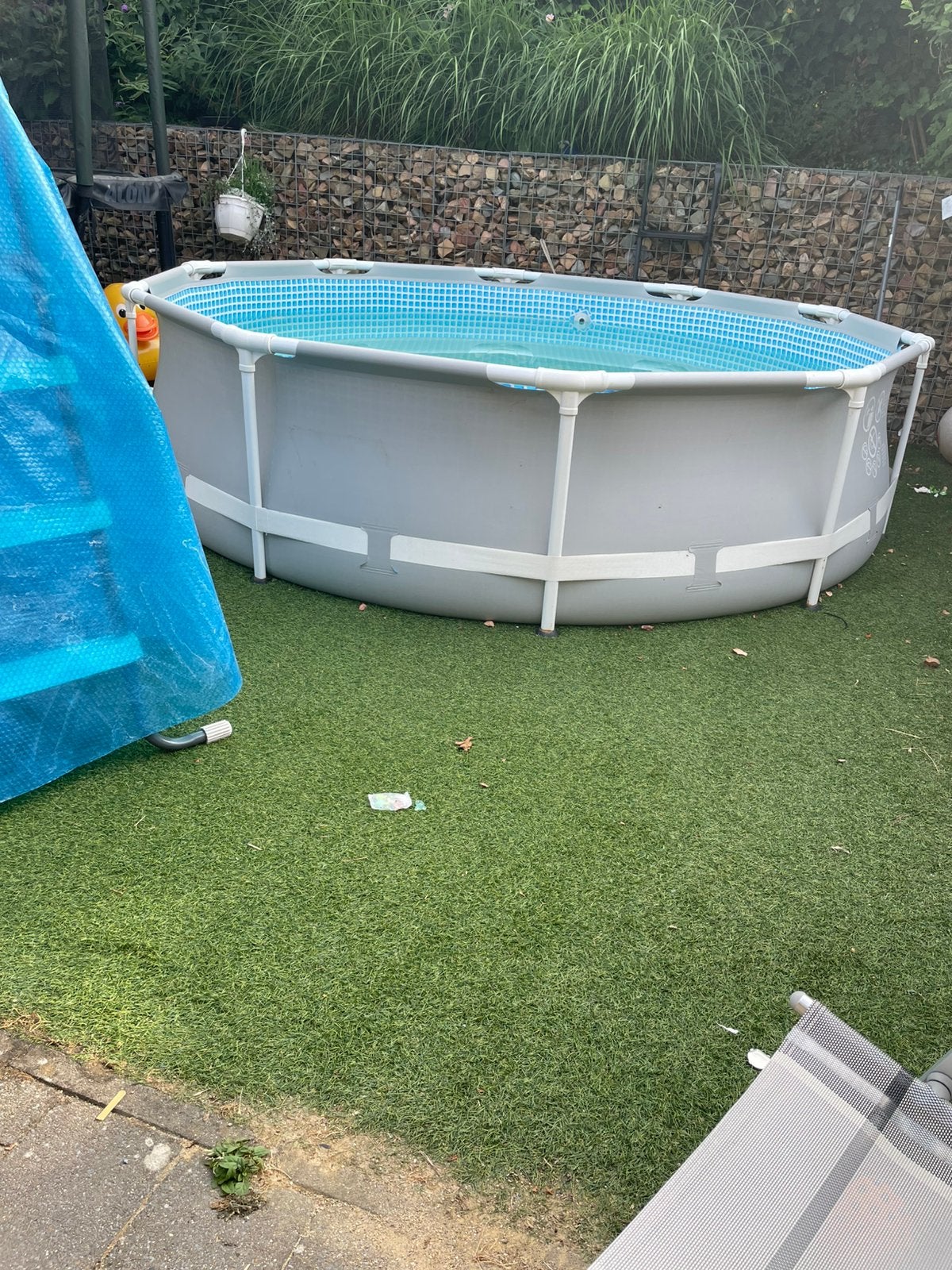 Intex zwembad met warmtepomp zandfilterpomp zoutwatersysteem, Ophalen, Gebruikt, Rond, Opzetzwembad