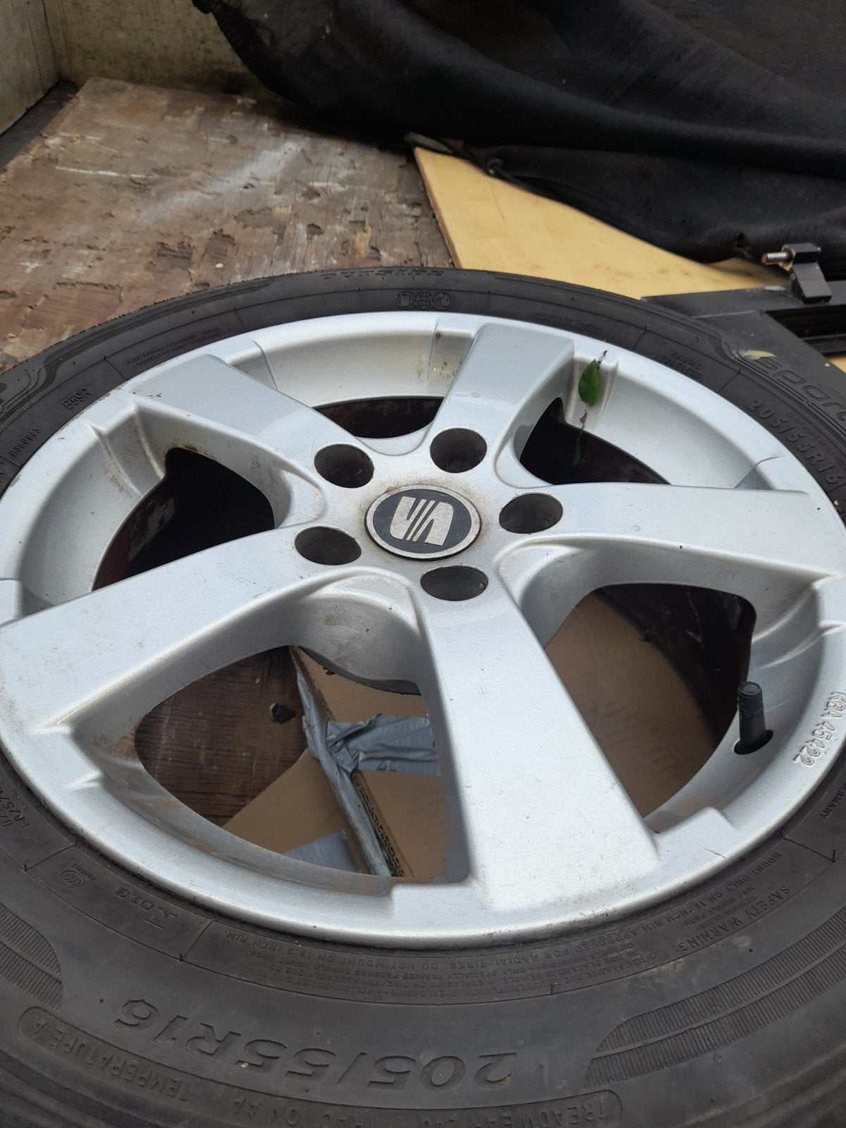 zomerbanden met velgen 2055/55R16, Ophalen, Gebruikt