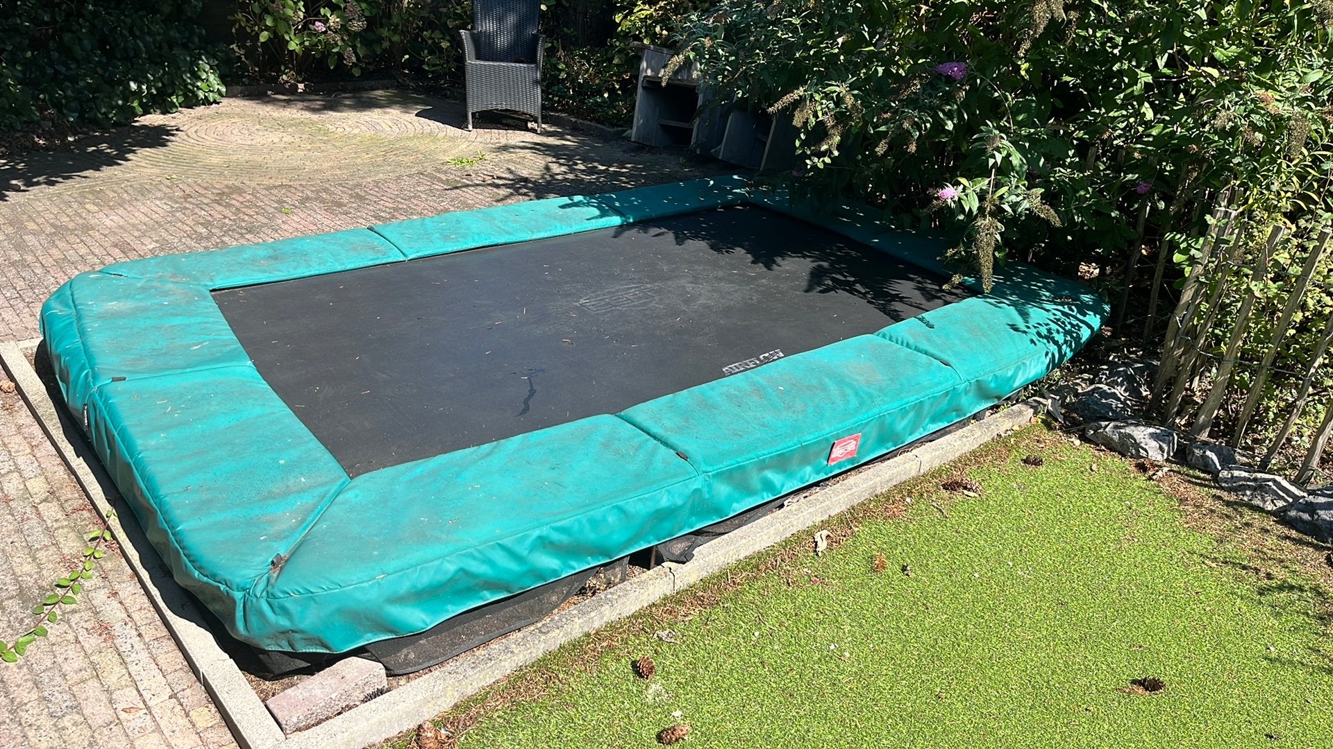 Gratis afhalen 3x2 Berg Trampoline, Ophalen, Gebruikt