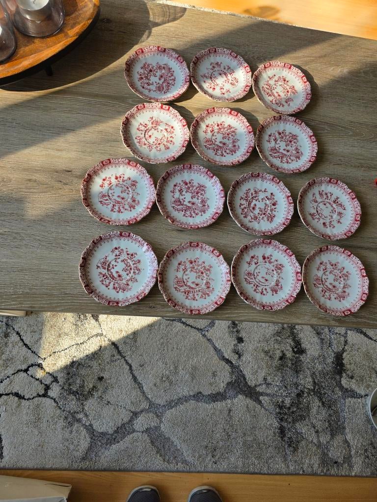 Set van 15 vintage schoteltjes - Seltmann Weiden Bavaria, Ophalen