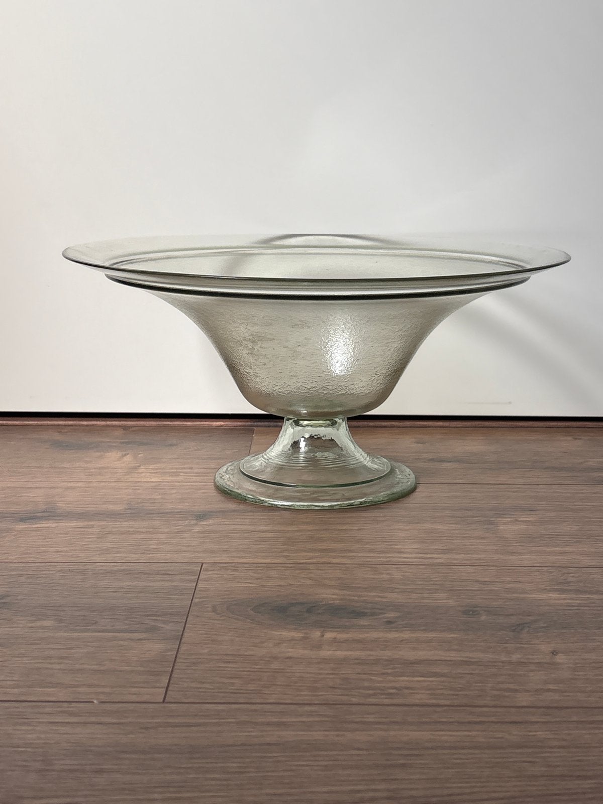 Vintage glazen schaal op voet - Decoratief, Ophalen