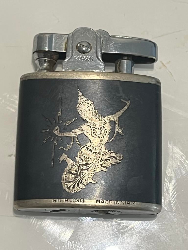 Vintage Ronson aansteker Sterling Made in Siam, Verzamelen, Ophalen, Gebruikt, Aansteker