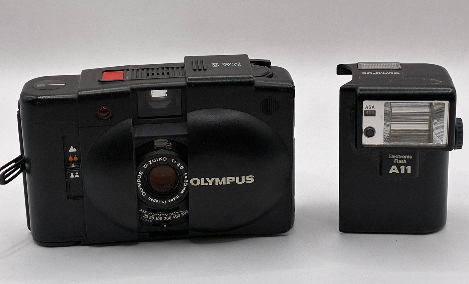 Olympus XA 2 - met A11 flitser, Audio, Tv en Foto, Fotocamera's Analoog, Ophalen of Verzenden, Zo goed als nieuw, Compact, Olympus