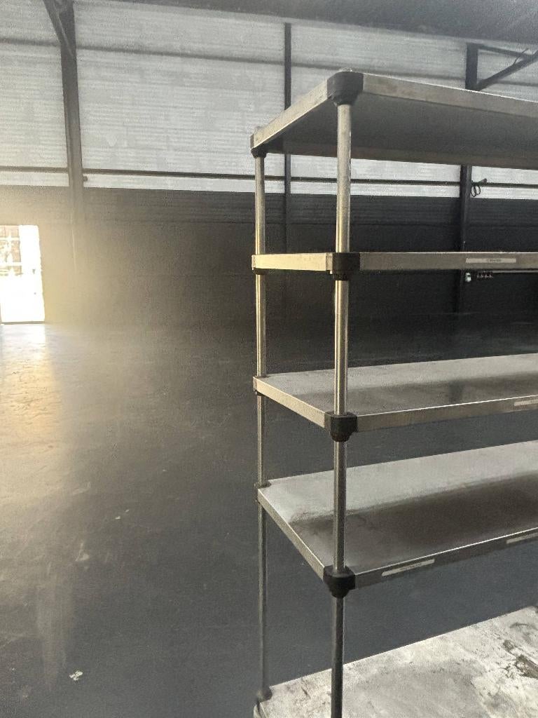 Stellage kast rvs op wielen, Huis en Inrichting, Kasten | Stellingkasten, Ophalen, Gebruikt