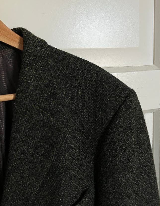 Harris Tweed Barutti colbert donkergroen maat 50 / L, Ophalen of Verzenden, Zo goed als nieuw, Maat 48/50 (M), Groen