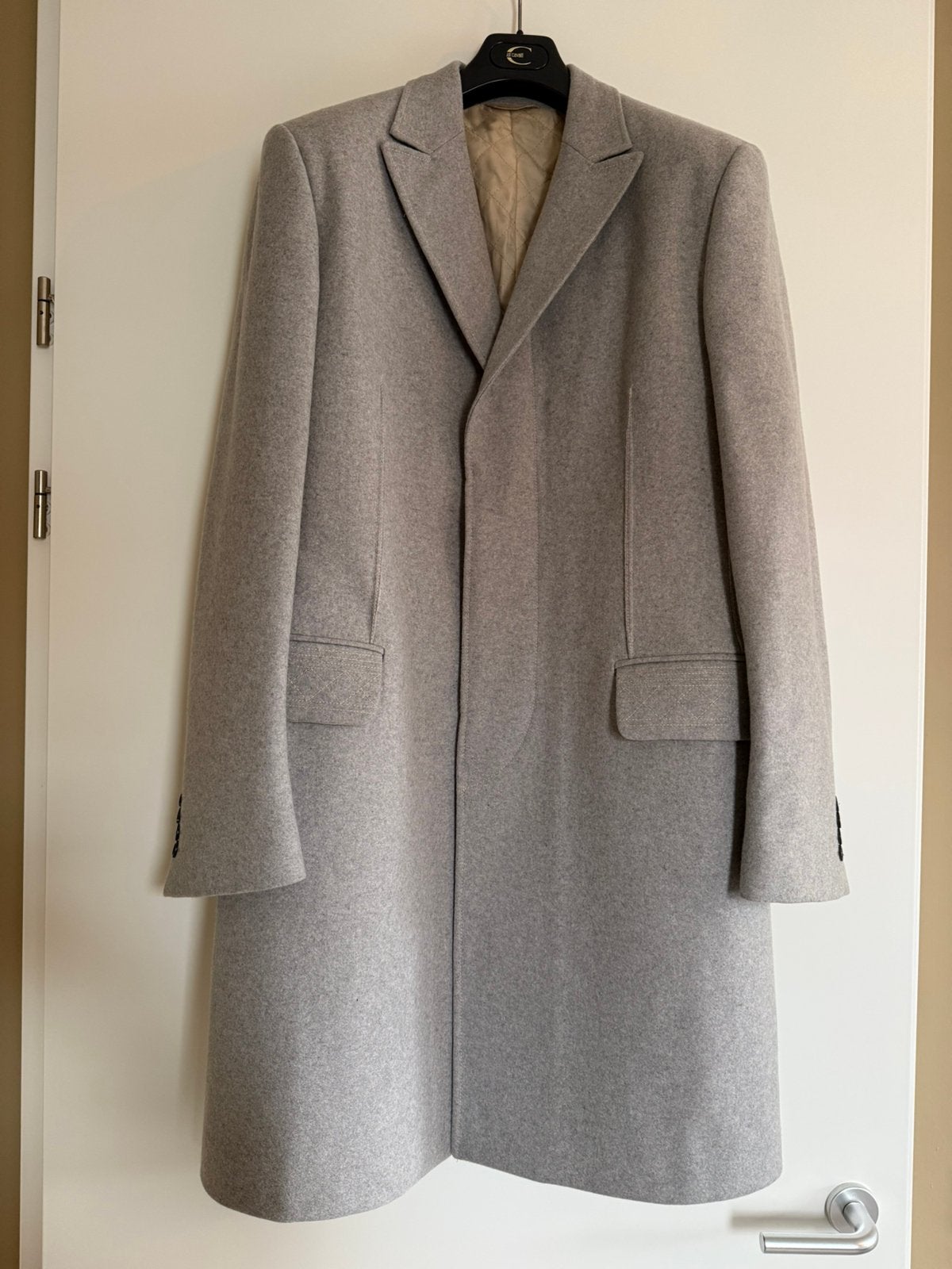 Te koop: Just Cavalli jas/mantel, Kleding | Heren, Ophalen, Zo goed als nieuw, Maat 48/50 (M), Grijs