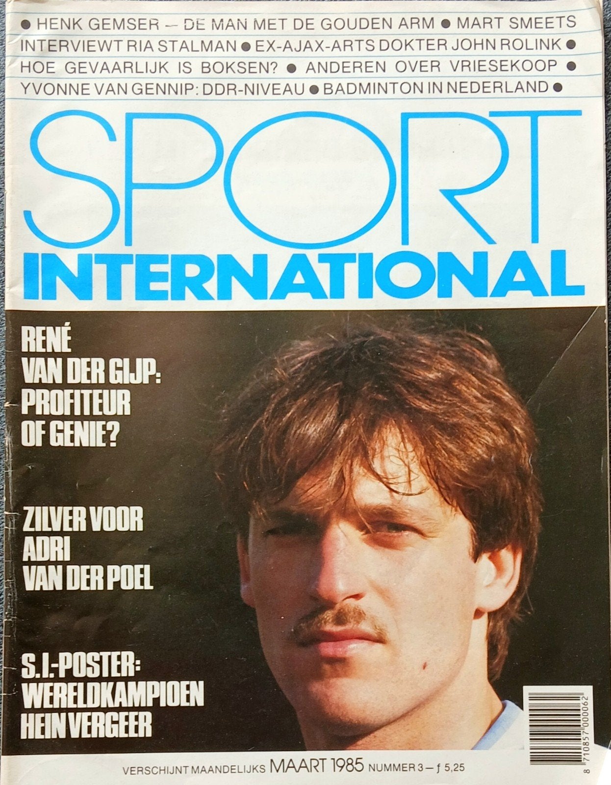Sport International Magazine Maart 1985 René van der Gijp, Ophalen of Verzenden, Gebruikt, Overige typen