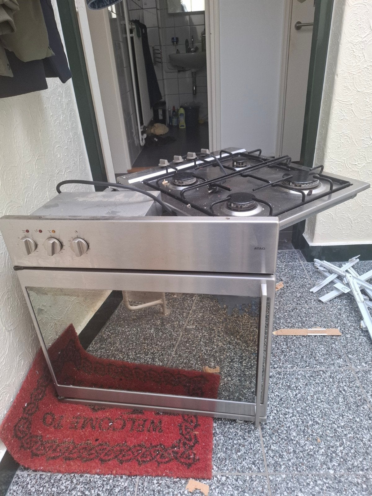 elektrische Oven met gasfornuis (optioneel), Witgoed en Apparatuur, Ophalen, Gebruikt, Minder dan 85 cm, 60 cm of meer
