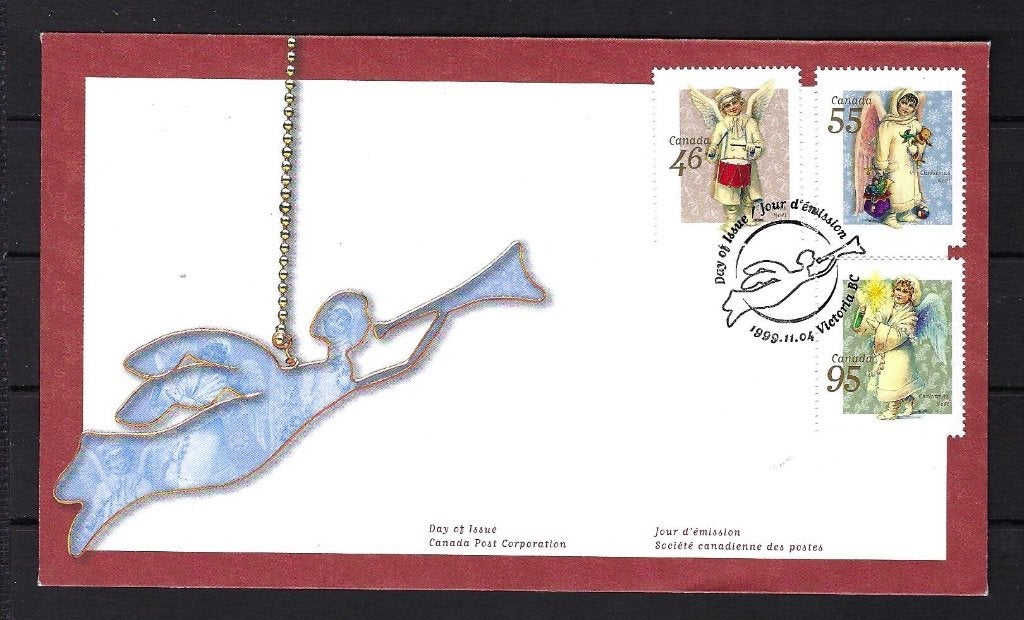 Canada FDC Mi. 1885/1887  4-11-99 (Christmas), Ophalen of Verzenden, Onbeschreven, Rest van de wereld