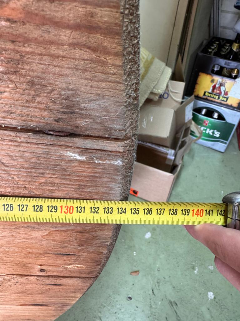 Groot houten kabelhaspel wiel - 135cm doorsnede, Ophalen, Gebruikt
