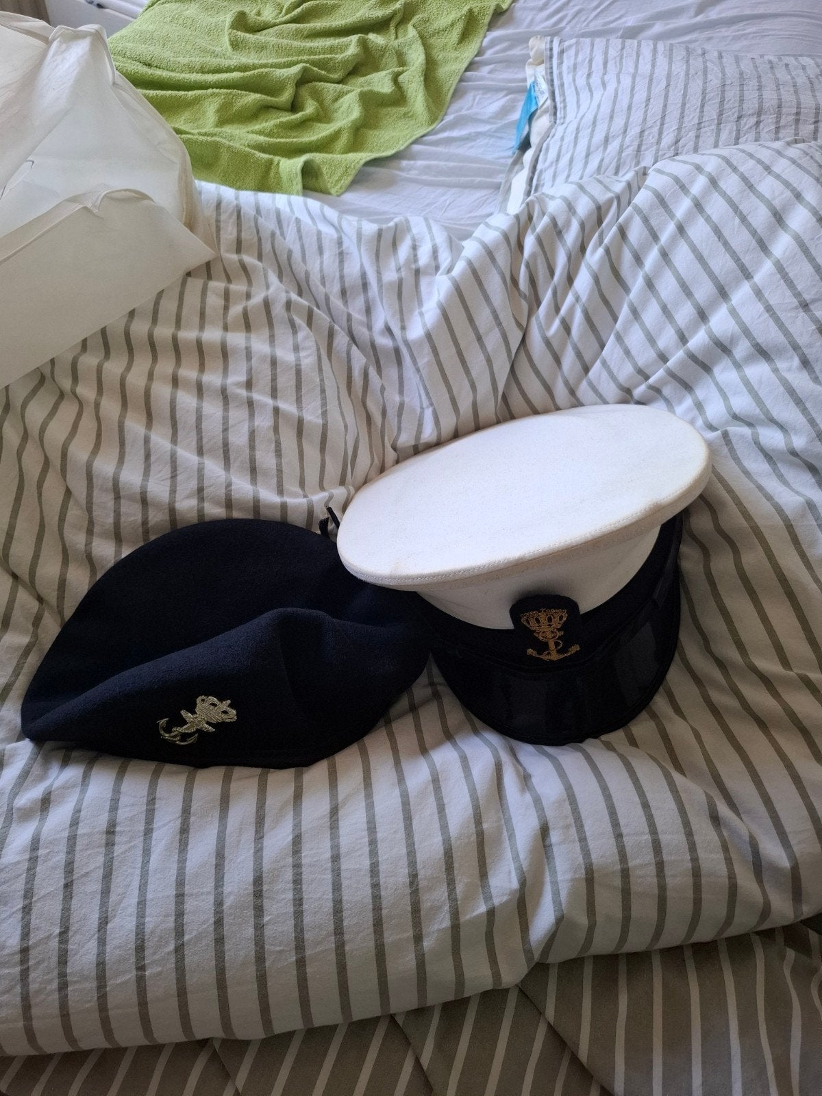 Marine baret en pet - Maat 57, Ophalen of Verzenden, Zo goed als nieuw, Hassing, Hoed