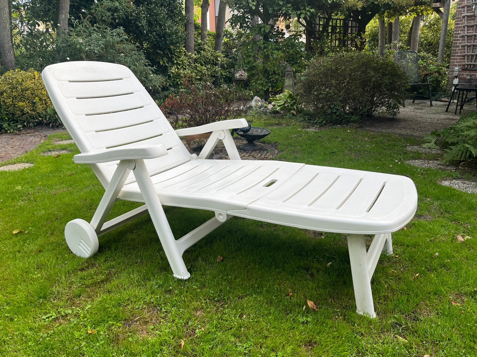 (Lig)tuinstoel, Tuin en Terras, Ophalen, Gebruikt, Kunststof, Inklapbaar