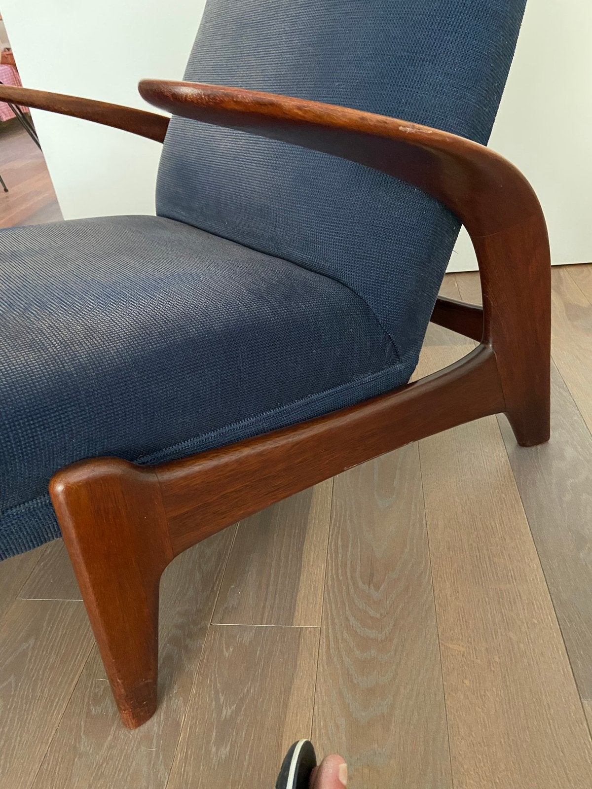 Gimson & Slater vintage fauteuil, Ophalen, Gebruikt, Blauw, Eén