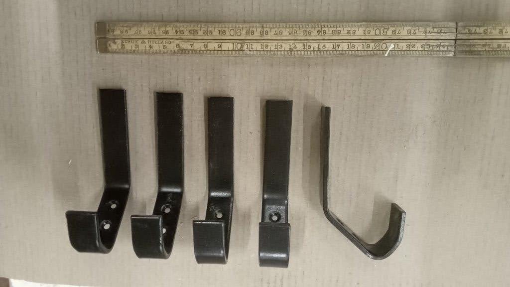 Zwarte jashaken / garderobehaken, Wandkapstok, Ophalen of Verzenden, Zo goed als nieuw, Minder dan 100 cm