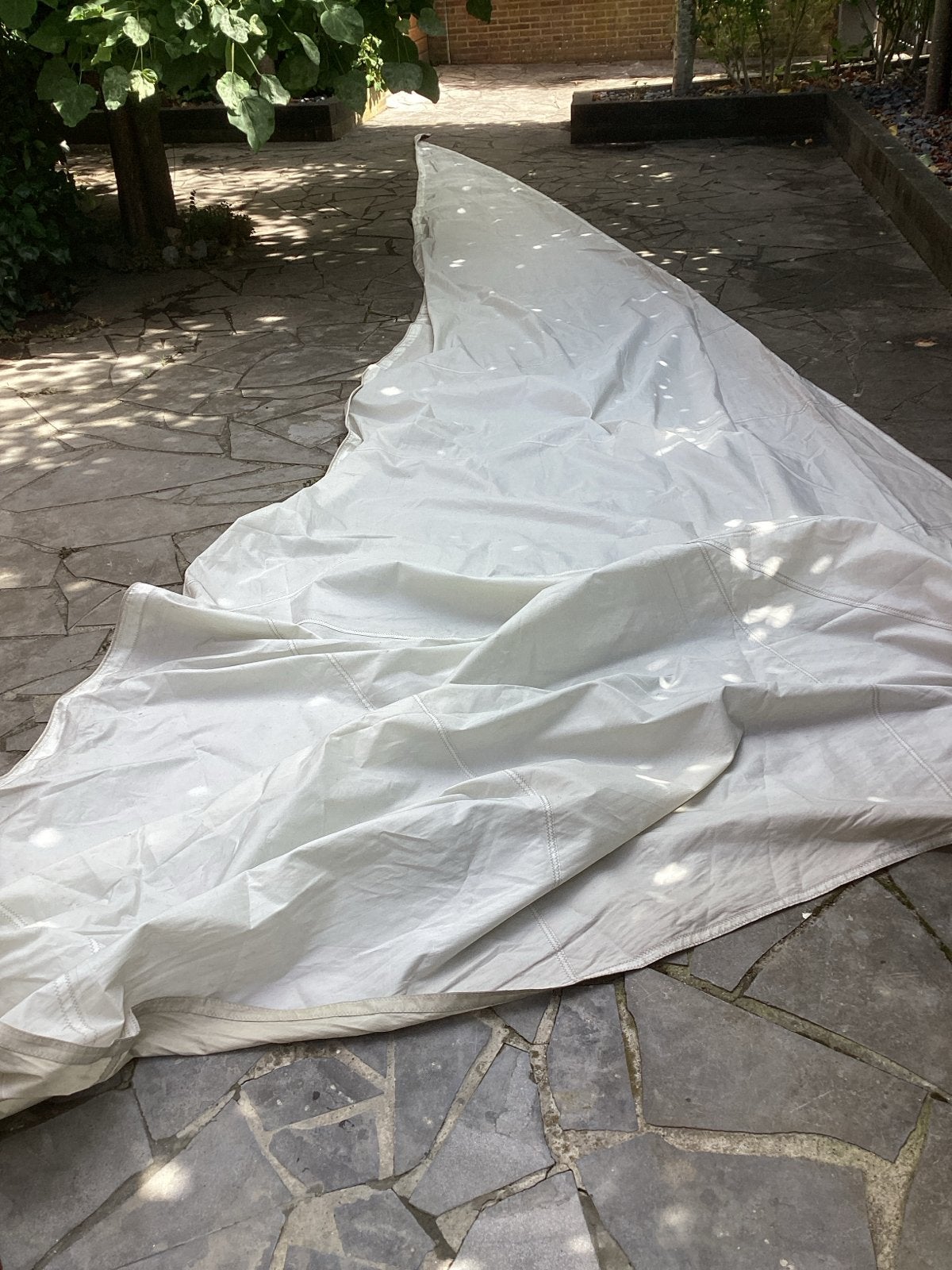 Rolfok genua voorzeil en een stevig grootzeil kotter te koop, 6 meter of meer, Gebruikt, Grootzeil, 15 tot 30 m²